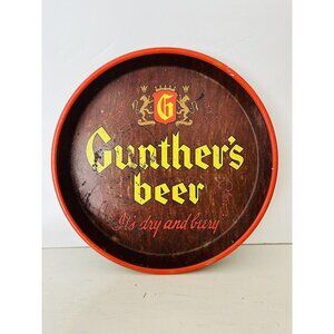 Gunther's Beer Tray Gunther Brewing Baltimore Maryland It's Dry And Beery MD